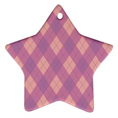 Plaid Pattern Star Ornament (two Sides)