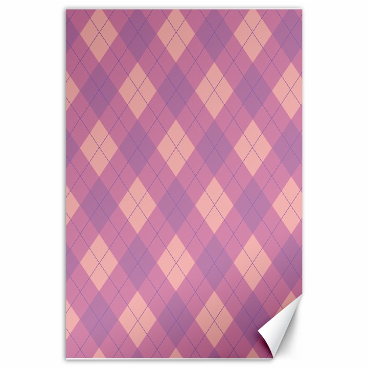 Plaid pattern Canvas 24  x 36 