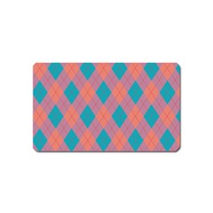 Plaid Pattern Magnet (name Card) by Valentinaart