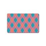 Plaid pattern Magnet (Name Card) Front