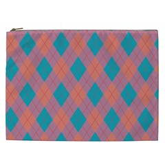 Plaid Pattern Cosmetic Bag (xxl)  by Valentinaart