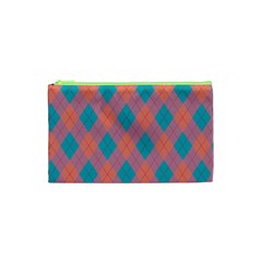 Plaid Pattern Cosmetic Bag (xs) by Valentinaart