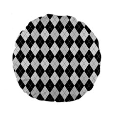 Plaid Pattern Standard 15  Premium Flano Round Cushions by Valentinaart