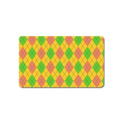 Plaid Pattern Magnet (name Card) by Valentinaart