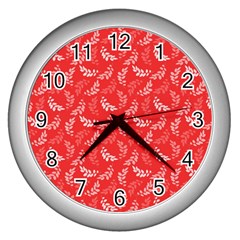 Pattern Wall Clocks (silver)  by Valentinaart