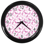 Pattern Wall Clocks (Black) Front