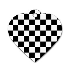 Pattern Dog Tag Heart (two Sides)