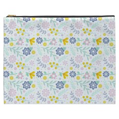 Vintage Spring Flower Pattern  Cosmetic Bag (xxxl)  by TastefulDesigns