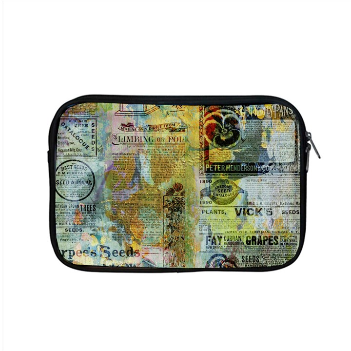 Old Newspaper And Gold Acryl Painting Collage Apple MacBook Pro 15  Zipper Case