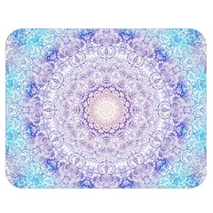 India Mehndi Style Mandala   Cyan Lilac Double Sided Flano Blanket (medium)  by EDDArt