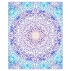 India Mehndi Style Mandala   Cyan Lilac Drawstring Bag (small) by EDDArt