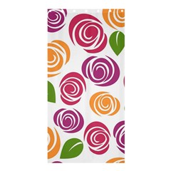 Colorful Seamless Floral Flowers Pattern Wallpaper Background Shower Curtain 36  X 72  (stall)  by Amaryn4rt