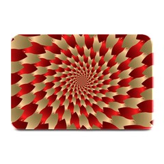 Fractal Red Petal Spiral Plate Mats by Amaryn4rt