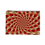 Fractal Red Petal Spiral Cosmetic Bag (Large)  Front