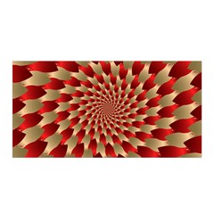 Fractal Red Petal Spiral Satin Wrap by Amaryn4rt