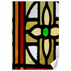 A Detail Of A Stained Glass Window Canvas 12  X 18   by Amaryn4rt