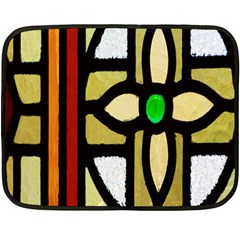 A Detail Of A Stained Glass Window Double Sided Fleece Blanket (mini)  by Amaryn4rt