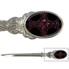 Fractal Red Cross On Black Background Letter Openers by Amaryn4rt