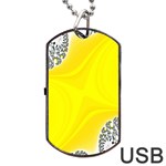 Fractal Abstract Background Dog Tag USB Flash (One Side) Front