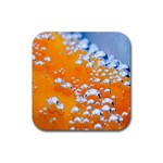 Bubbles Background Rubber Coaster (Square)  Front