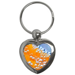 Bubbles Background Key Chains (heart)  by Amaryn4rt