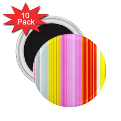 Multi Colored Bright Stripes Striped Background Wallpaper 2 25  Magnets (10 Pack)  by Amaryn4rt