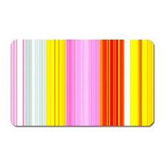 Multi Colored Bright Stripes Striped Background Wallpaper Magnet (rectangular) by Amaryn4rt