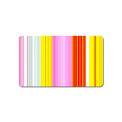 Multi Colored Bright Stripes Striped Background Wallpaper Magnet (name Card) by Amaryn4rt