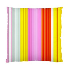 Multi Colored Bright Stripes Striped Background Wallpaper Standard Cushion Case (one Side) by Amaryn4rt