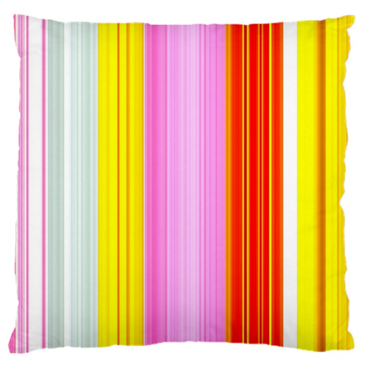 Multi Colored Bright Stripes Striped Background Wallpaper Standard Flano Cushion Case (Two Sides)