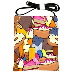 Sweet Stuff Digitally Created Sweet Food Wallpaper Shoulder Sling Bags by Amaryn4rt