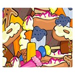 Sweet Stuff Digitally Created Sweet Food Wallpaper Double Sided Flano Blanket (Small)  50 x40  Blanket Back