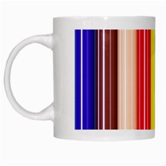 Colorful Striped Background Wallpaper Pattern White Mugs by Amaryn4rt