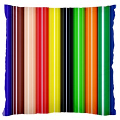 Colorful Striped Background Wallpaper Pattern Large Cushion Case (two Sides) by Amaryn4rt