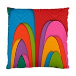 Modern Abstract Colorful Stripes Wallpaper Background Standard Cushion Case (Two Sides) Back