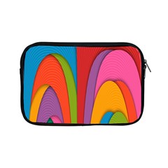 Modern Abstract Colorful Stripes Wallpaper Background Apple Ipad Mini Zipper Cases by Amaryn4rt