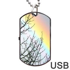 Rainbow Sky Spectrum Rainbow Colors Dog Tag USB Flash (Two Sides)