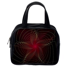Fractal Red Star Isolated On Black Background Classic Handbags (one Side) by Amaryn4rt