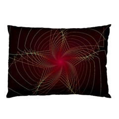 Fractal Red Star Isolated On Black Background Pillow Case (two Sides) by Amaryn4rt