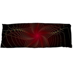 Fractal Red Star Isolated On Black Background Body Pillow Case Dakimakura (two Sides) by Amaryn4rt