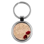 Retro Background Scrapbooking Paper Key Chains (Round)  Front