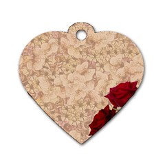 Retro Background Scrapbooking Paper Dog Tag Heart (one Side) by Amaryn4rt