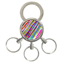 Multi Color Tangled Ribbons Background Wallpaper 3-ring Key Chains by Amaryn4rt