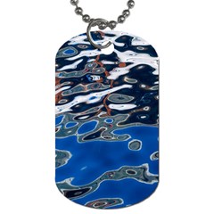 Colorful Reflections In Water Dog Tag (one Side) by Amaryn4rt