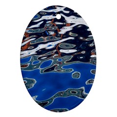 Colorful Reflections In Water Oval Ornament (two Sides) by Amaryn4rt