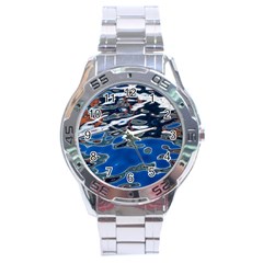 Colorful Reflections In Water Stainless Steel Analogue Watch by Amaryn4rt