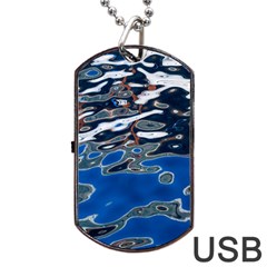 Colorful Reflections In Water Dog Tag Usb Flash (one Side)