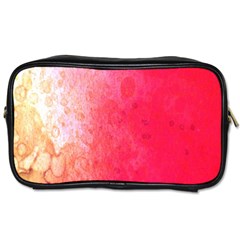 Abstract Red And Gold Ink Blot Gradient Toiletries Bags 2-side by Amaryn4rt