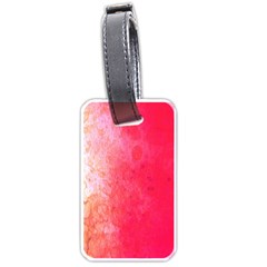 Abstract Red And Gold Ink Blot Gradient Luggage Tags (one Side) 