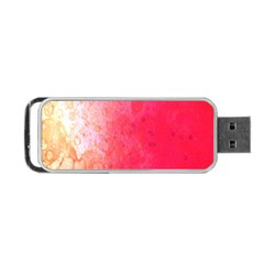 Abstract Red And Gold Ink Blot Gradient Portable Usb Flash (two Sides) by Amaryn4rt